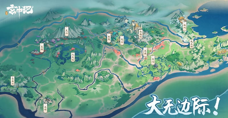 Bản đồ thế giới trong Ngự Linh Thế Giới - Thư Viện Anime